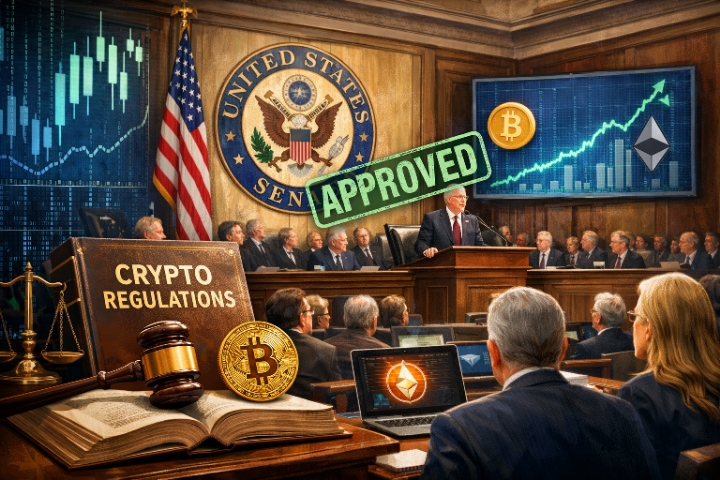 Legislación para clarificar el mercado cripto progresa en el Senado estadounidense