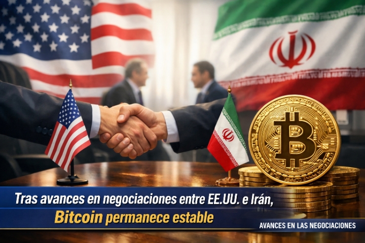 Tras avances en negociaciones entre EE.UU. e Irán, Bitcoin permanece estable