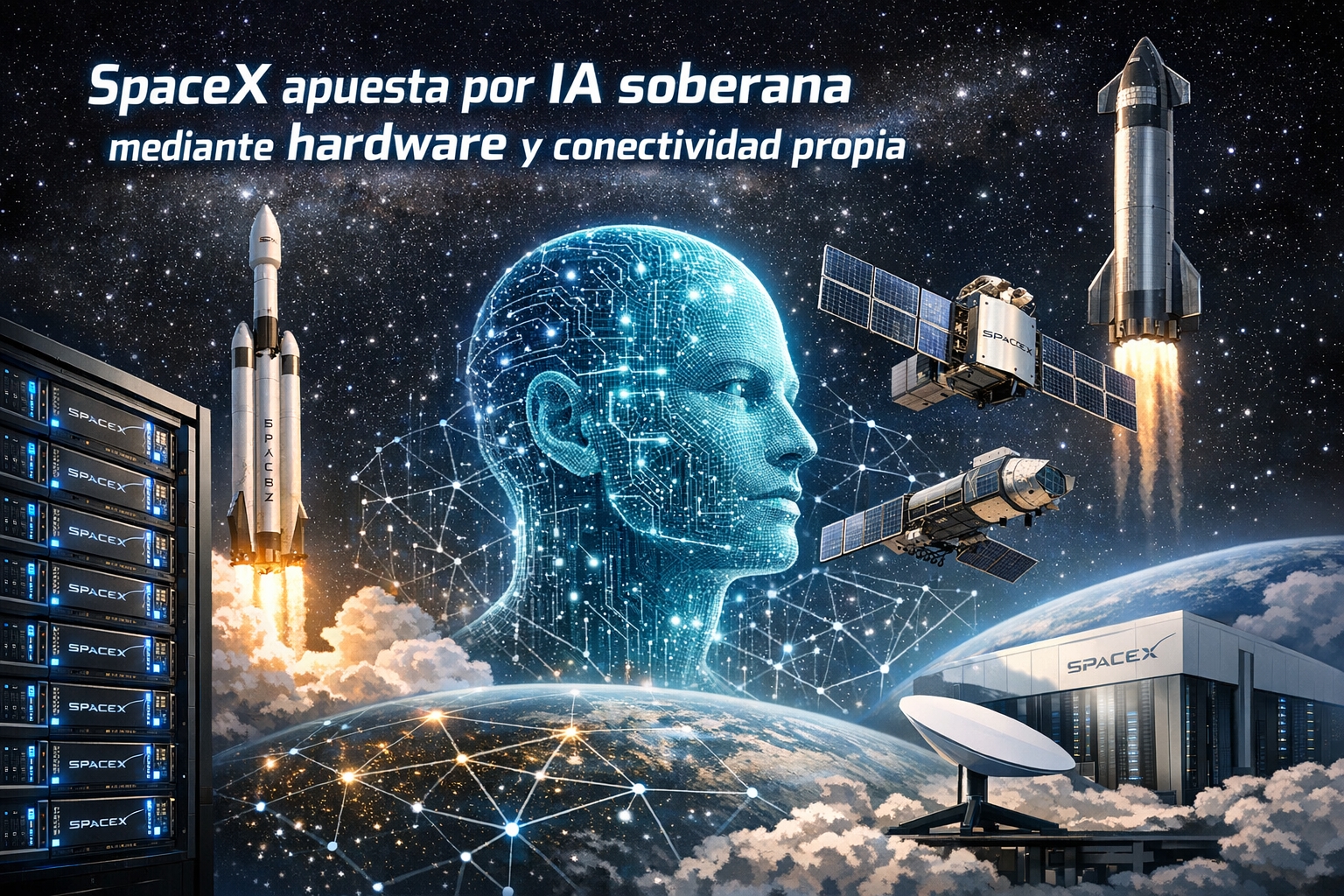 SpaceX apuesta por IA soberana mediante hardware y conectividad propia