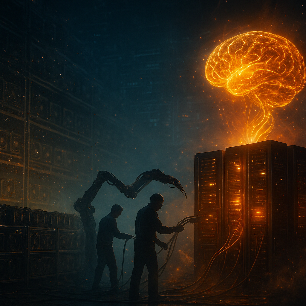 El poder de cómputo de Bitcoin se desploma un 17% mientras los mineros se vuelcan hacia la inteligencia artificial